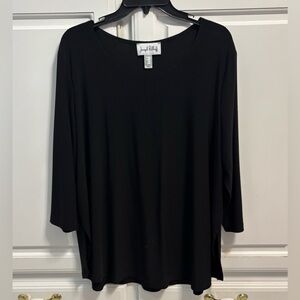 Joseph Ribkoff Black 3/4 Sleeve Tunic Top Women’s Size 18